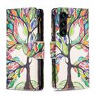 For Samsung Galaxy S24+ 5G Colored Drawing Pattern Zipper Leather Phone Case(Big Tree) - 1