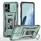 For OPPO Reno7 4G Armor PC + TPU Camera Shield Phone Case(Alpine Green) - 1