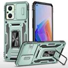 For OPPO Reno7 Lite Armor PC + TPU Camera Shield Phone Case(Alpine Green) - 1