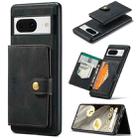 For Google Pixel 8 JEEHOOD Retro Magnetic Detachable Wallet Phone Case(Black) - 1