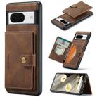 For Google Pixel 8 JEEHOOD Retro Magnetic Detachable Wallet Phone Case(Brown) - 1