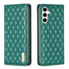For Samsung Galaxy S23 FE 5G Diamond Lattice Magnetic Leather Flip Phone Case(Green) - 1