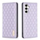 For Samsung Galaxy S23 FE 5G Diamond Lattice Magnetic Leather Flip Phone Case(Purple) - 1