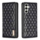 For Samsung Galaxy S23 FE 5G Diamond Lattice Magnetic Leather Flip Phone Case(Black) - 1