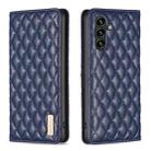 For Samsung Galaxy A15 Diamond Lattice Magnetic Leather Flip Phone Case(Blue) - 1