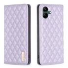 For Samsung Galaxy A05 Diamond Lattice Magnetic Leather Flip Phone Case(Purple) - 1