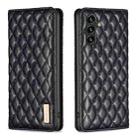 For Samsung Galaxy A05s Diamond Lattice Magnetic Leather Flip Phone Case(Black) - 1