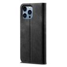 For iPhone 16 Pro Max Denim Texture Casual Style Horizontal Flip Leather Case(Black) - 3