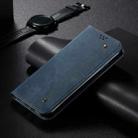 For iPhone 16 Plus Denim Texture Casual Style Horizontal Flip Leather Case(Blue) - 2