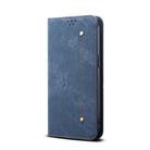For iPhone 16e Denim Texture Casual Style Horizontal Flip Leather Case(Blue) - 2