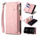 For iPhone 15 Pro ESEBLE Retro Frosted RFID Flip Leather Phone Case(Rose Gold) - 1