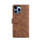 For iPhone 16 Pro Max ESEBLE Retro Frosted RFID Flip Leather Phone Case(Brown) - 3