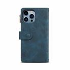 For iPhone 16 Pro Max ESEBLE Retro Frosted RFID Flip Leather Phone Case(Dark Green) - 3