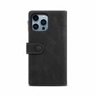 For iPhone 16 Pro ESEBLE Retro Frosted RFID Flip Leather Phone Case(Black) - 3