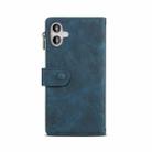 For iPhone 16 Plus ESEBLE Retro Frosted RFID Flip Leather Phone Case(Dark Green) - 3