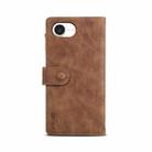 For iPhone 16e ESEBLE Retro Frosted RFID Flip Leather Phone Case(Brown) - 3
