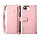 For iPhone 16e ESEBLE Retro Frosted RFID Flip Leather Phone Case(Rose Gold) - 1