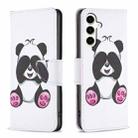 For Samsung Galaxy S23 FE 5G Colored Drawing Pattern Leather Phone Case(Panda) - 1