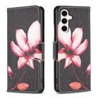 For Samsung Galaxy S23 FE 5G Colored Drawing Pattern Leather Phone Case(Lotus) - 1