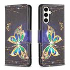 For Samsung Galaxy S23 FE 5G Colored Drawing Pattern Leather Phone Case(Big Butterfly) - 1