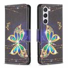 For Samsung Galaxy S24 5G Colored Drawing Pattern Leather Phone Case(Big Butterfly) - 1