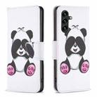 For Samsung Galaxy A55 Colored Drawing Pattern Leather Phone Case(Panda) - 1