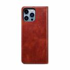 For iPhone 16 Pro Max Oil Wax Crazy Horse Texture Leather Phone Case(Brown) - 3