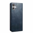 For iPhone 16 Plus Oil Wax Crazy Horse Texture Leather Phone Case(Blue) - 3