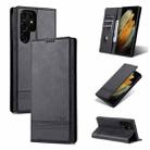 For Samsung Galaxy S24 Ultra 5G AZNS Magnetic Calf Texture Flip Leather Phone Case(Black) - 1