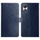 For OPPO A78 4G Y-shaped Pattern Flip Leather Phone Case(Blue) - 1