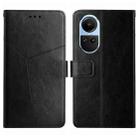 For OPPO Reno10 Global / Reno10 Pro Global Y-shaped Pattern Flip Leather Phone Case(Black) - 1