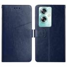 For OPPO A79 5G Y-shaped Pattern Flip Leather Phone Case(Blue) - 1