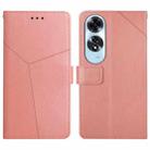 For OPPO A60 4G Y-shaped Pattern Flip Leather Phone Case(Pink) - 1