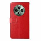 For OPPO Reno12 F 5G Global Y-shaped Pattern Flip Leather Phone Case(Red) - 3