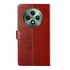 For OPPO Reno12 F 5G Global Y-shaped Pattern Flip Leather Phone Case(Brown) - 3