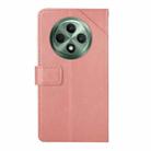 For OPPO Reno12 F 5G Global Y-shaped Pattern Flip Leather Phone Case(Pink) - 3