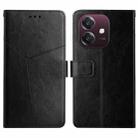 For OPPO A3 4G Global / 5G Global Y-shaped Pattern Flip Leather Phone Case(Black) - 1