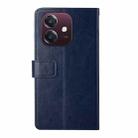 For OPPO A3x India Y-shaped Pattern Flip Leather Phone Case(Blue) - 3