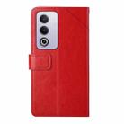 For OPPO A80 EU / A3 Pro Global Y-shaped Pattern Flip Leather Phone Case(Red) - 3