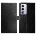 For OPPO A3 Pro 5G India / K12x 5G Global Y-shaped Pattern Flip Leather Phone Case(Black) - 1