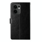 For OPPO Reno13 F 4G / 5G Y-shaped Pattern Flip Leather Phone Case(Black) - 3