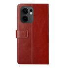 For OPPO Reno13 F 4G / 5G Y-shaped Pattern Flip Leather Phone Case(Brown) - 3