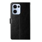 For OPPO Reno13 Global Y-shaped Pattern Flip Leather Phone Case(Black) - 3