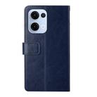 For OPPO Reno13 Global Y-shaped Pattern Flip Leather Phone Case(Blue) - 3