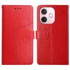 For OPPO A5 Pro 5G Global Y-shaped Pattern Flip Leather Phone Case(Red) - 1