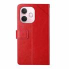 For OPPO A5 Pro 5G Global Y-shaped Pattern Flip Leather Phone Case(Red) - 3