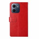 For OPPO A5x 4G Global / 5G Global Y-shaped Pattern Flip Leather Phone Case(Red) - 3