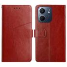For OPPO A5x 4G Global / 5G Global Y-shaped Pattern Flip Leather Phone Case(Brown) - 1