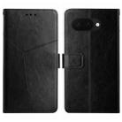 For Google Pixel 9a Y-shaped Pattern Flip Leather Phone Case(Black) - 1