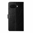 For Google Pixel 9a Y-shaped Pattern Flip Leather Phone Case(Black) - 3